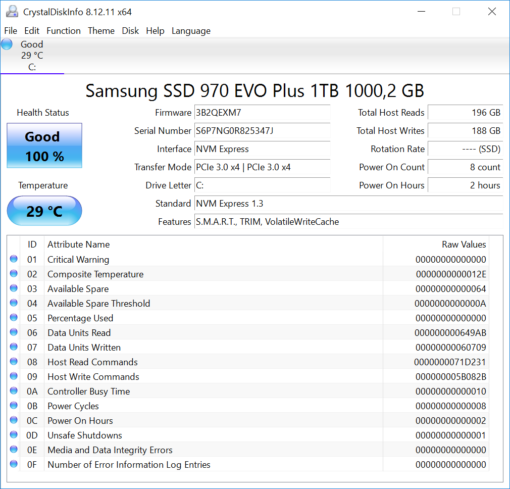 Samsung 970 EVO Plus PCIe 3.0 SSD