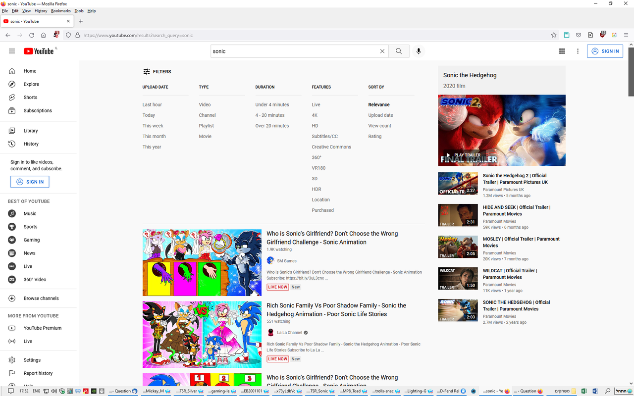 Edit youtube search online history