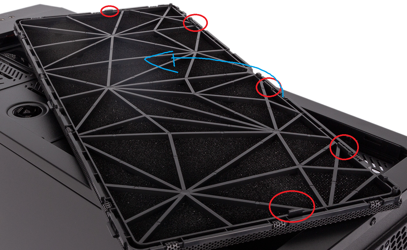 How To Guide: Meshify Series Front Filter Removal : Fractal Design Support