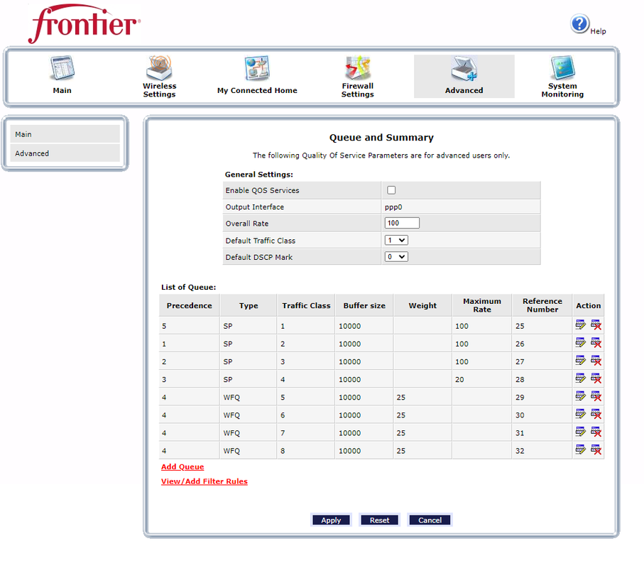 [SOLVED] need help setting up QOS on frontier router/modem Tom