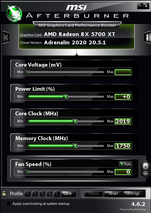 Question MSI Afterburner Rx 5700xt Tom s Hardware Forum