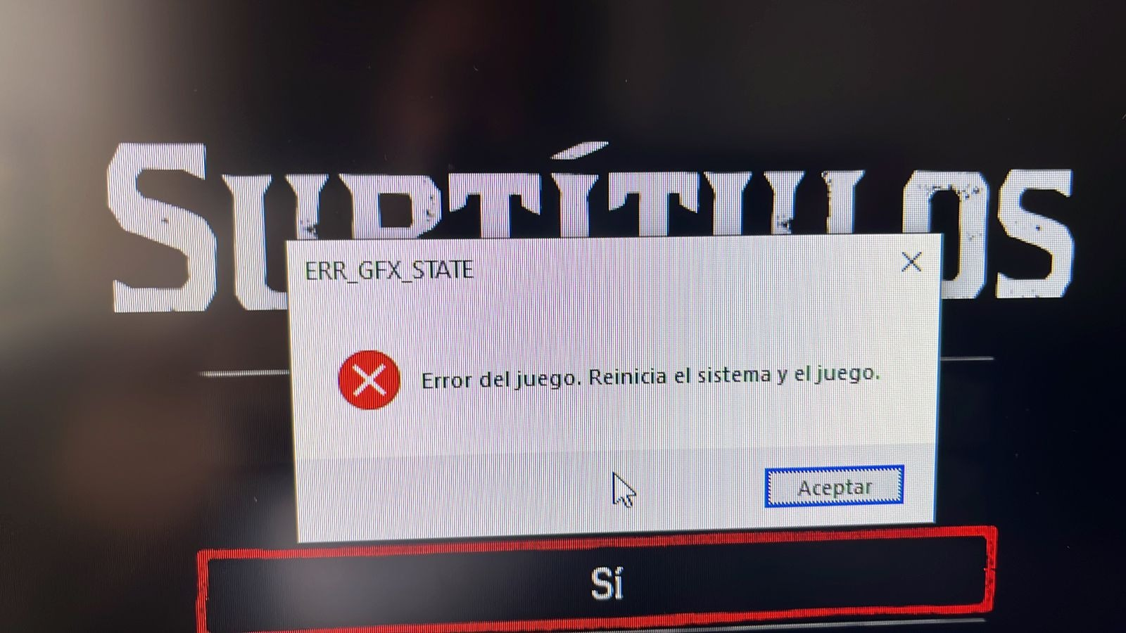 Red Dead Redemption 2 crashes with the error err gfx state